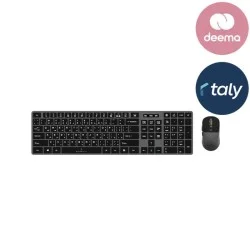 Smartix NEOKEY Premium Wireless Designer Keyboard + Mouse - Black / Grey